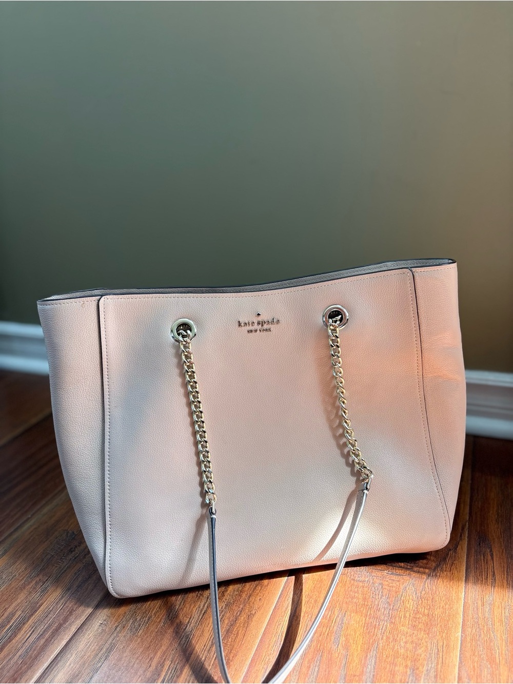 kate spade Blush Pink Leather Chain-Handle Tote